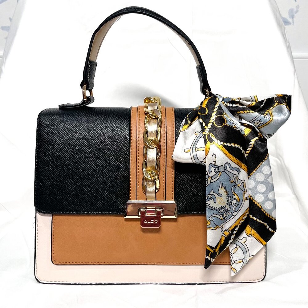 NWT ALDO Anniebrook Crossbody Satchel - Black, Brown, Beige, Metallic